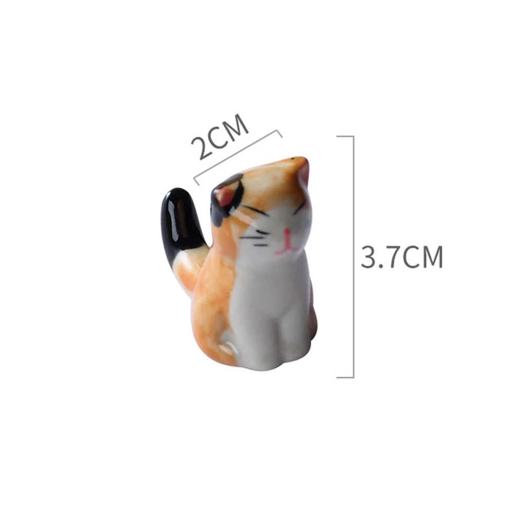 

3Pcs Ceramic Cat Chopstick Racks Adorable Kitchen Accessories Perfect As Gifts for Friends and Loved Ones
