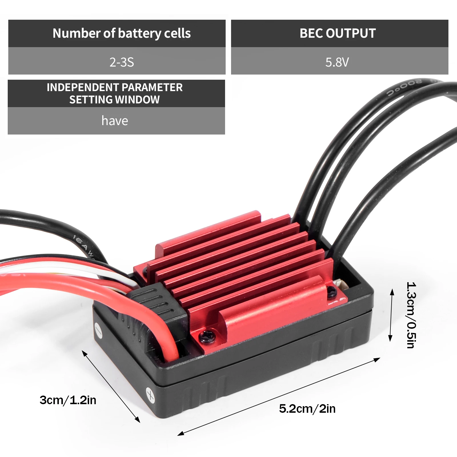 YSIDO étanche 35A 60A sans brosse ESC 2-3S Lipo pour 1/10 1/12 1/14 1/16 RC voiture F540 3650 moteur sans balais accessoires de mise à niveau
