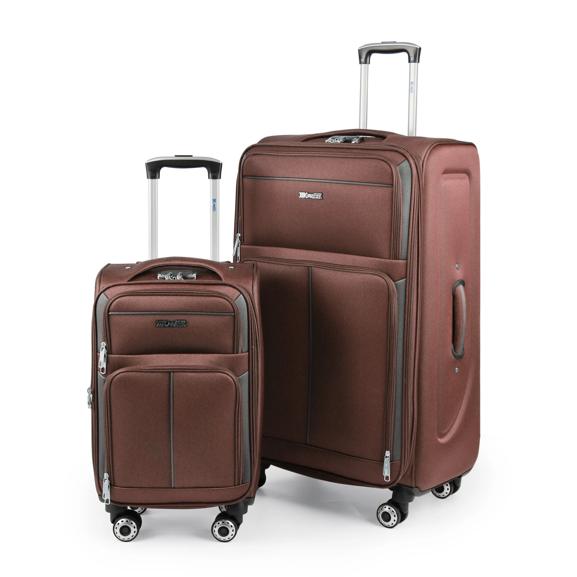 2-Piece Set Softshell Luggage Sets Softside Expandable Luggage Lightweight Travel Luggage Rolling Suitcase for Men Women