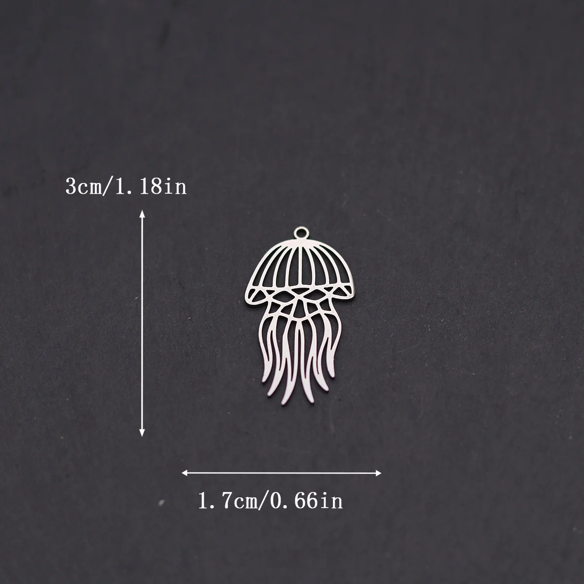 3pcs Marine Animals Jellyfish Pendant Stainless Steel Charms For Necklace Earrings DIY Jewelry Making Accessories