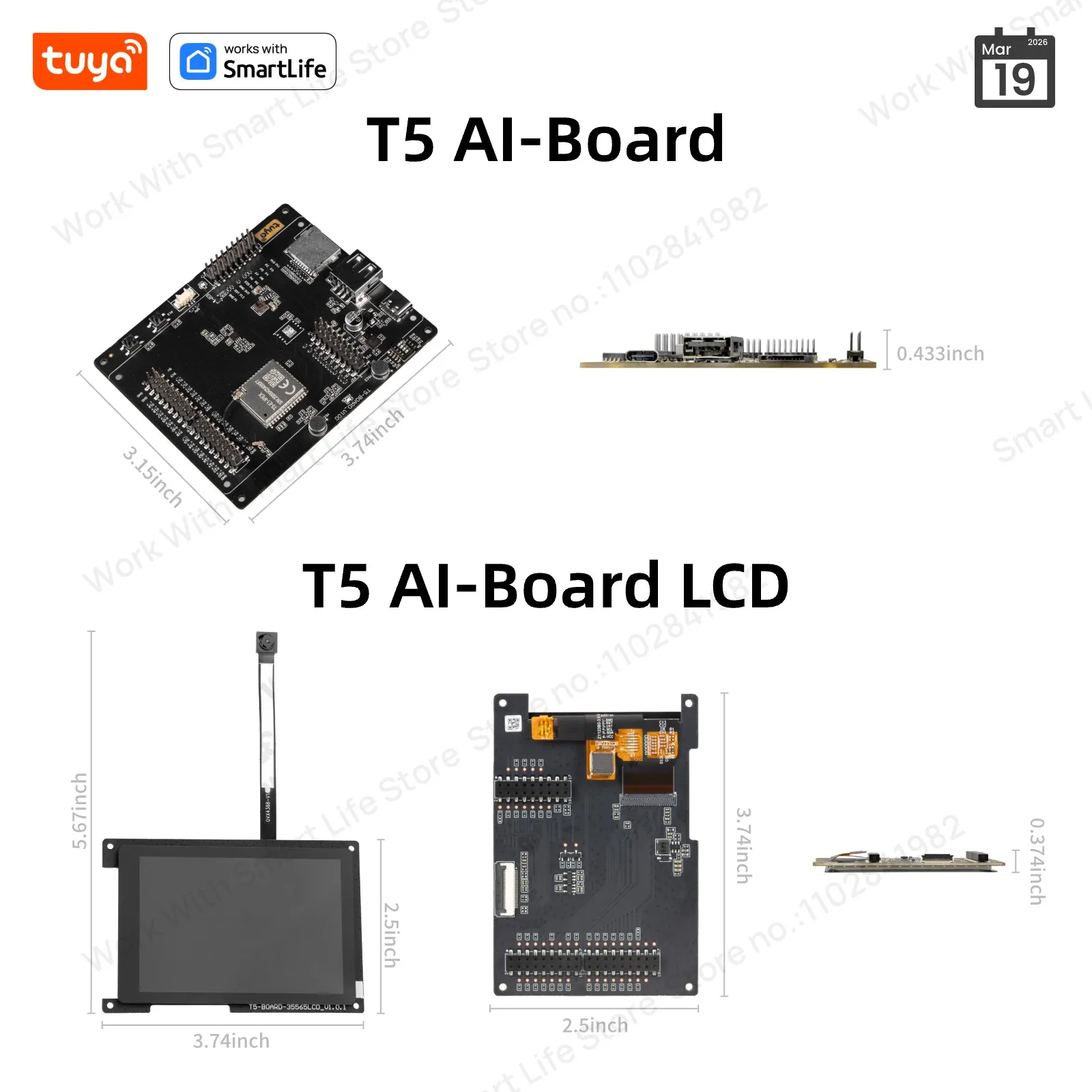 Tuya T5AI Dev Board | AI Toy Maker Kit | Voice/Screen/Dual Mode | Open-Source SDK | Official Shipping|Build Smarter