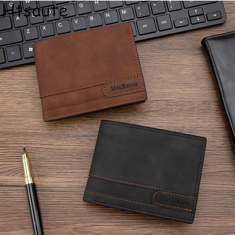 Card Wallets Men’s PU PU Leather Wallet  Short Bifold Coin Purse Vintage Purses for Cash & Cards Ulti Functional Wallet