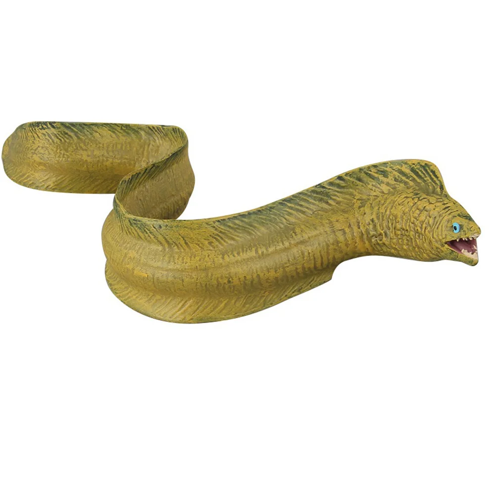 

1pc Sea Eel Lifelike Plastic Marine Animal For Kids Learning Home Decor Collection Muraenesox Cinereus Style Handheld Ornament