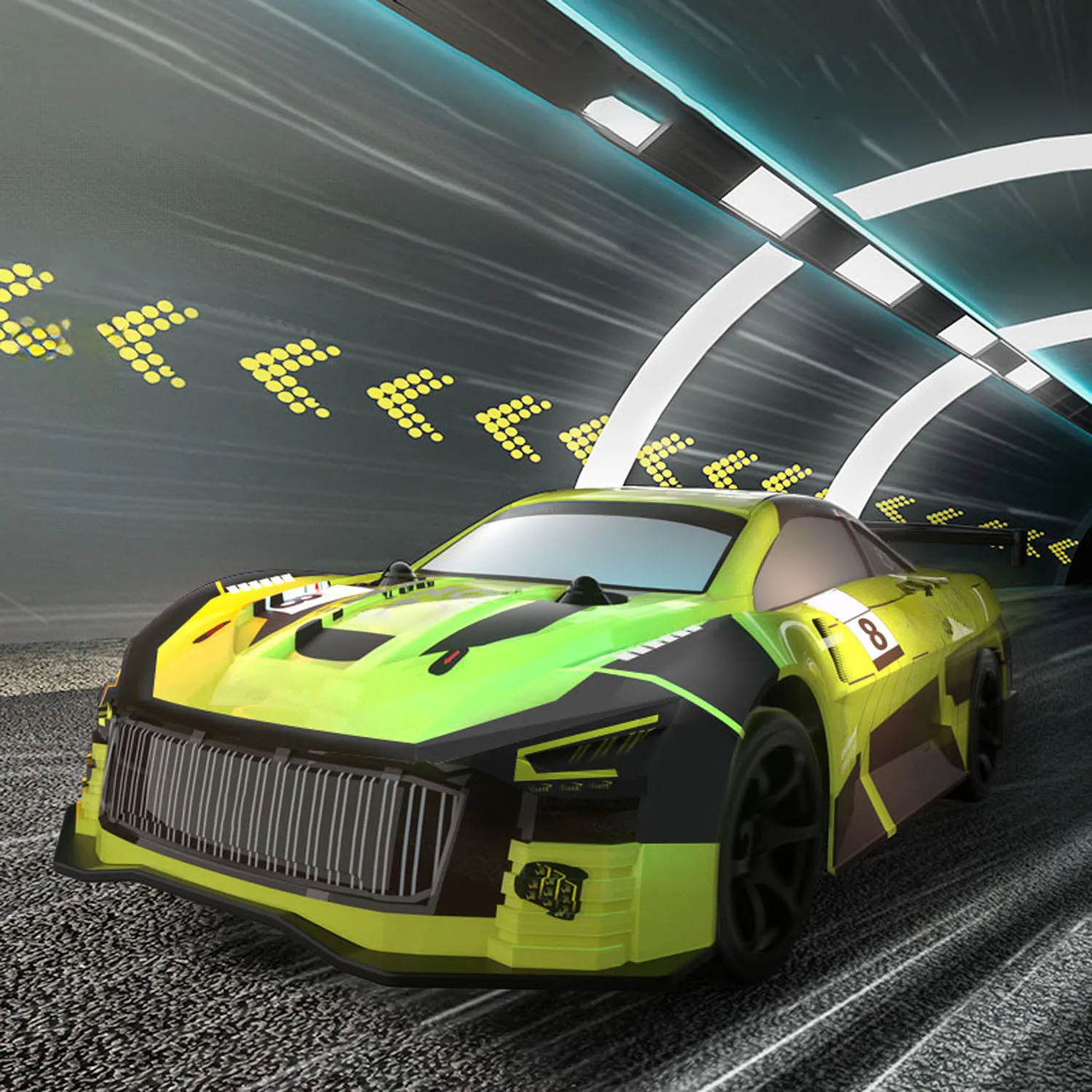 

RC Drift Car Пластиковый 1/18 Q165 360 Drifting 4WD Беспроводной пульт дистанционного управления Электрический гоночный автомобиль RTR Фонари Передатчик Батарея