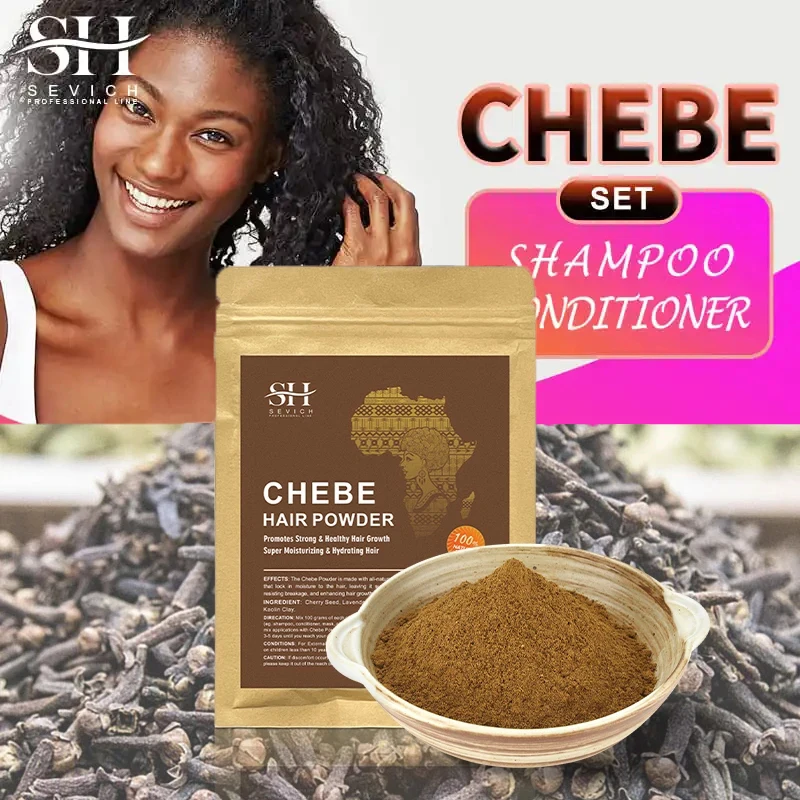 Sevich Hot sale 100g Chebe Powder From Chad 100% Natural Hair Regrowth 2 Month Super Fast Hair Growth Treatment Get Rid of Wigs
