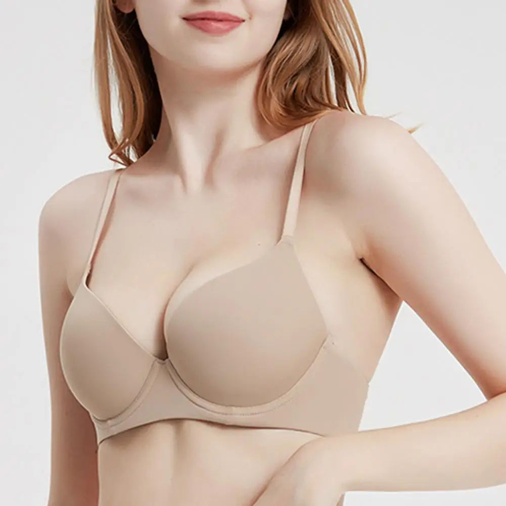 

Comfortable Bra Soft Breathable Women's Push Up Bra with Adjustable Straps Back Closure Padded Anti-snagging Gathering Wired