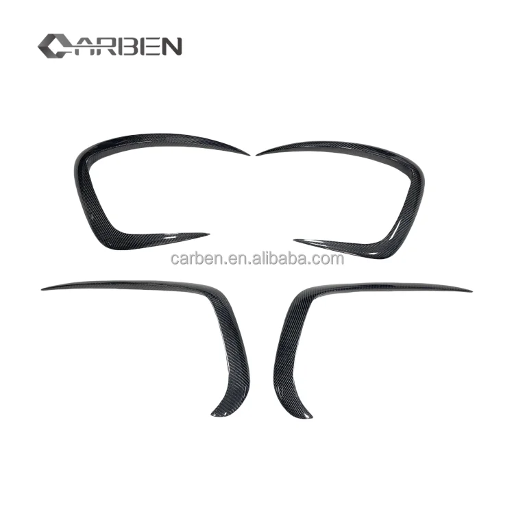 Bumper Carbon Fiber Air Knife, Front Bumper Fog Light Frame Trend Rear Bumper Air Knife Spoiler for Dodge Charger SRT