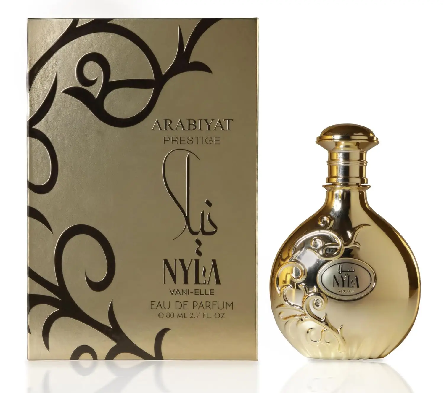 Nyla Vani-Elle Eau De Parfum 2,7 onças / 80ml – Quente Baunilha Jasmim Doce Floral de Longa Duração Perfume Unissex Presente para o Natal