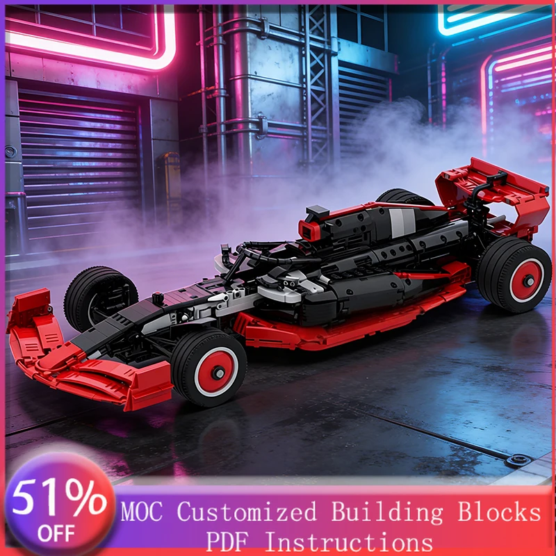 3180 PCS Sports Car Simulated V6 engine MOC Customize Modular Building Block Design Creative Design DIY Boys Toy Christmas Gift