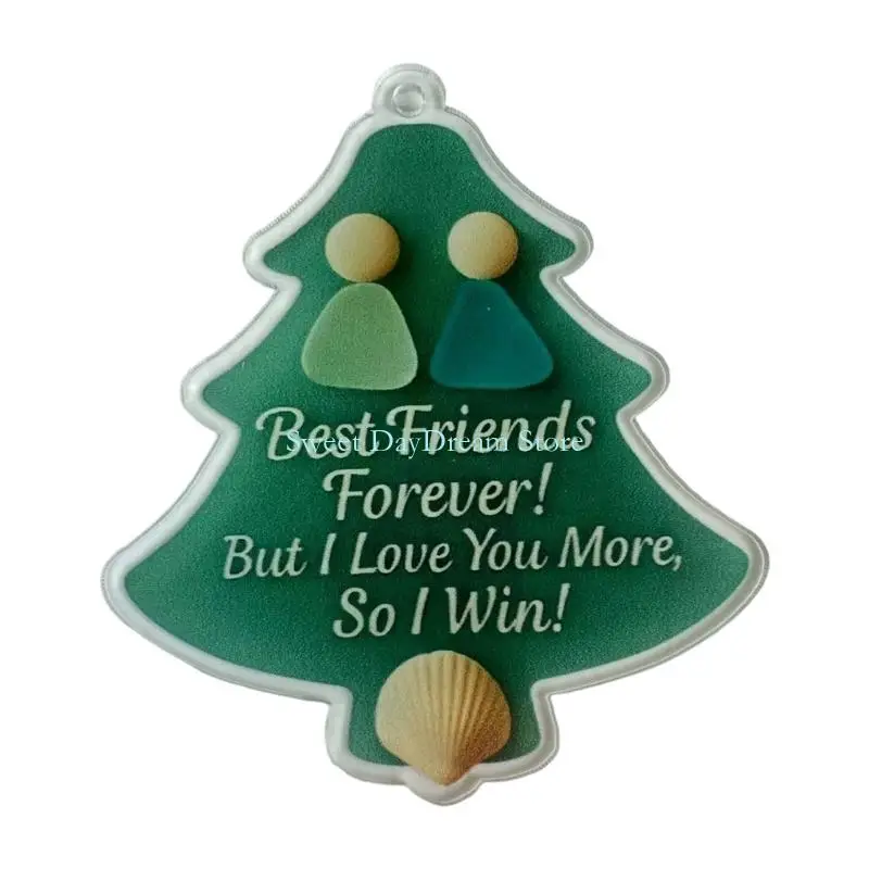 Y88C Christmasss Shore glasss Christmass stockings Christmass tree Christmass ornaments, Christmass tree acrylic Put uping