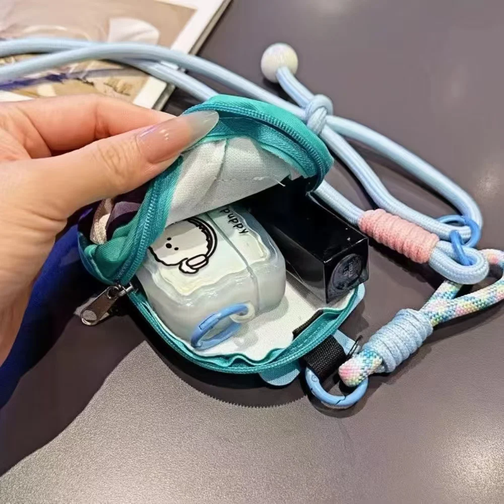 

Phone Neck Lanyard w/ Small Pouch Women Girls Nylon Crossbody Bag for AirPods Case Keys Coins Cute Rope Strap for Daily OutdooR