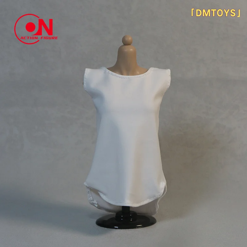 DMTOYS DF079 1/6 Skala Eis Seide Lose Beiläufige Ärmelloses T-shirt Kleidung Modell Fit 12 "Weibliche Soldat Action Figur körper Puppen