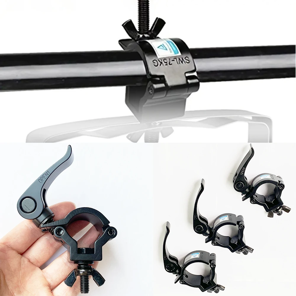 25/30/35/40/50mm Aluminum Quick Release Clamp O Tube Stage Light Clamps Mount Hook Fast Lock Clamp For Truss DJ Audio LED Device