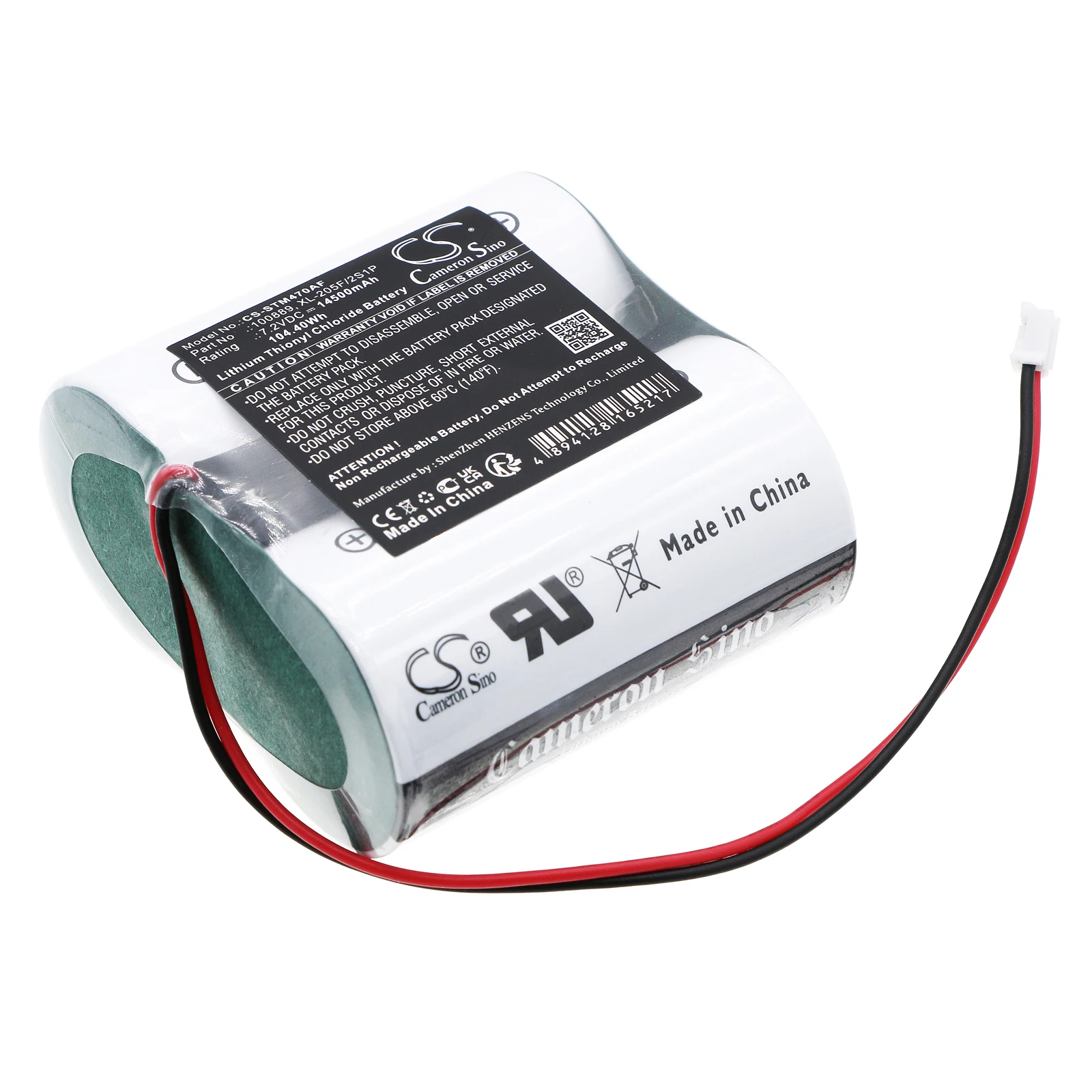 

Li-SOCl2 Automatic Flusher Battery for Seametrics, 7.2V, 14500mAh, Compatible Models: AG2000 Flowmeter, iMAG4600 meters
