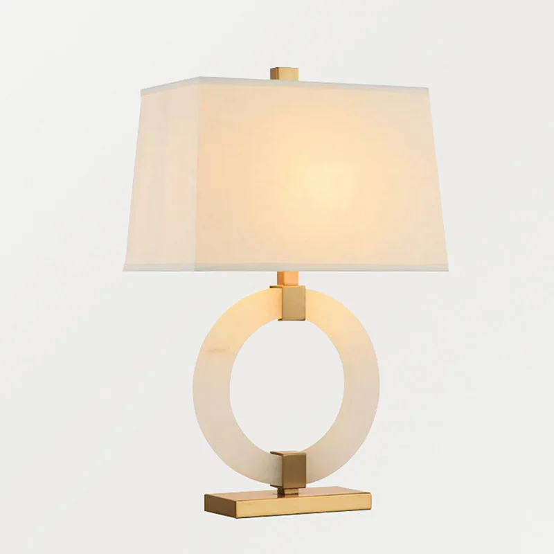 

Simple modern marble table lamp creative personality high-end light luxury warm living room bedroom decorative bedside lamp