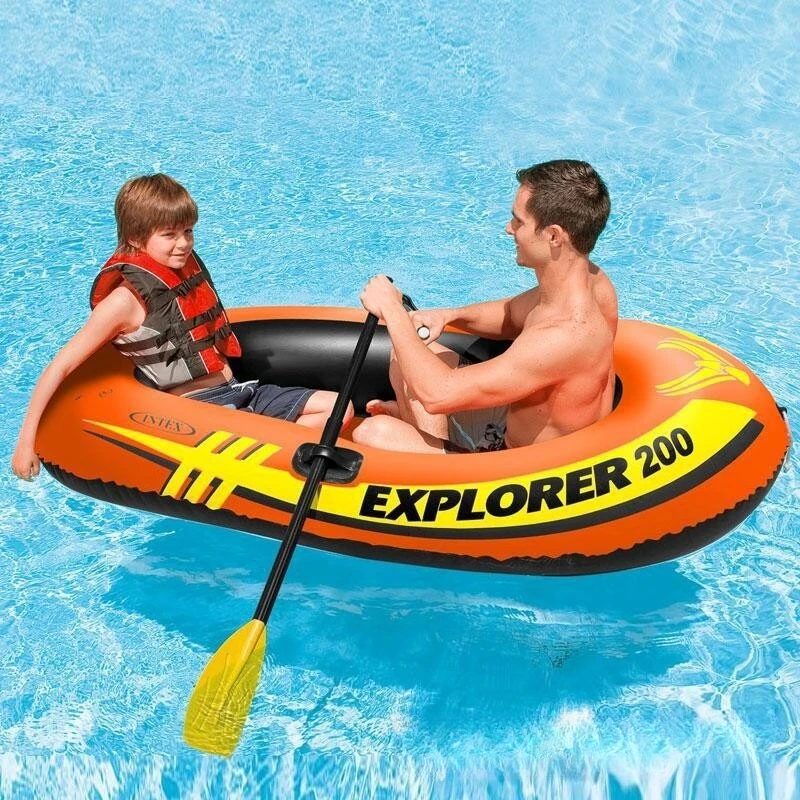 Inflatable Kayak Fishing Boat–Heavy Duty PVC Raft with Removable Skeg & Motor Mount,Portable 2-Person Kayak for River Lake Ocean - view 6