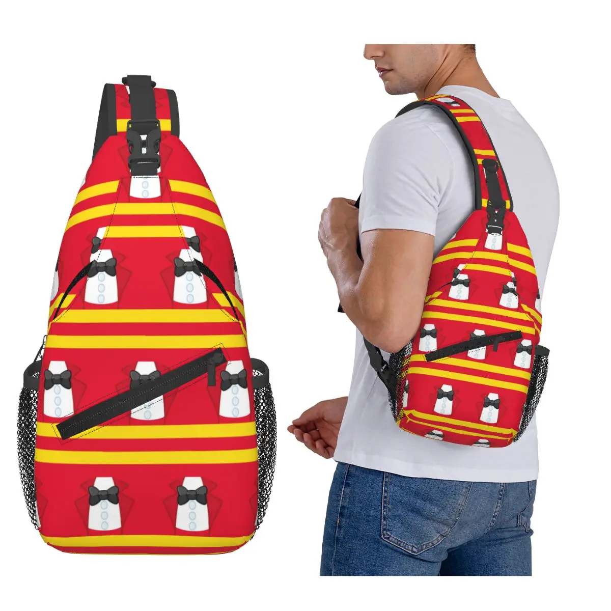 

Apron Jollibee Red Bee Suit Filipino Pinoy Filam Baby Chest Bag Men Sling Crossbody Backpack Chest Bag Daypack Shoulder Bag