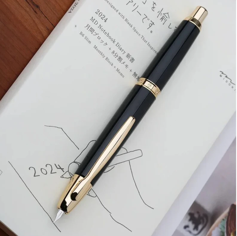 

New Majohn A1 Press Fountain Pen Fish Scale Pattern EF/F Nibs Writing Ink Pens For Business Office School Supplies Gift Pens