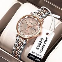 POEDAGAR Top Luxury Brand Woman Watch Waterproof Date Week Elegant Ladies Wristwatch High Quality Fashion Quartz Women's Watches