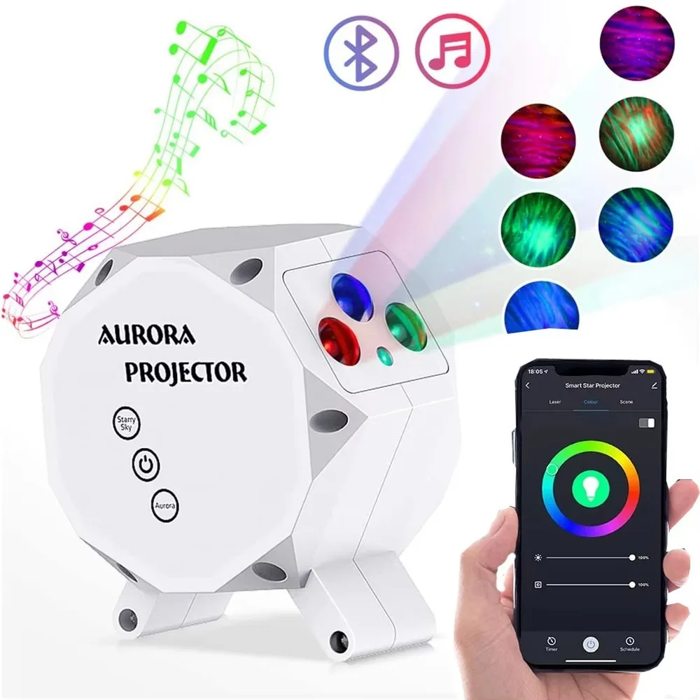 Smart Portable Star Projector LED Nebula Cloud Night Light APP Control Starry Sky Lamp for Bedroom Home Decor Kids Gift