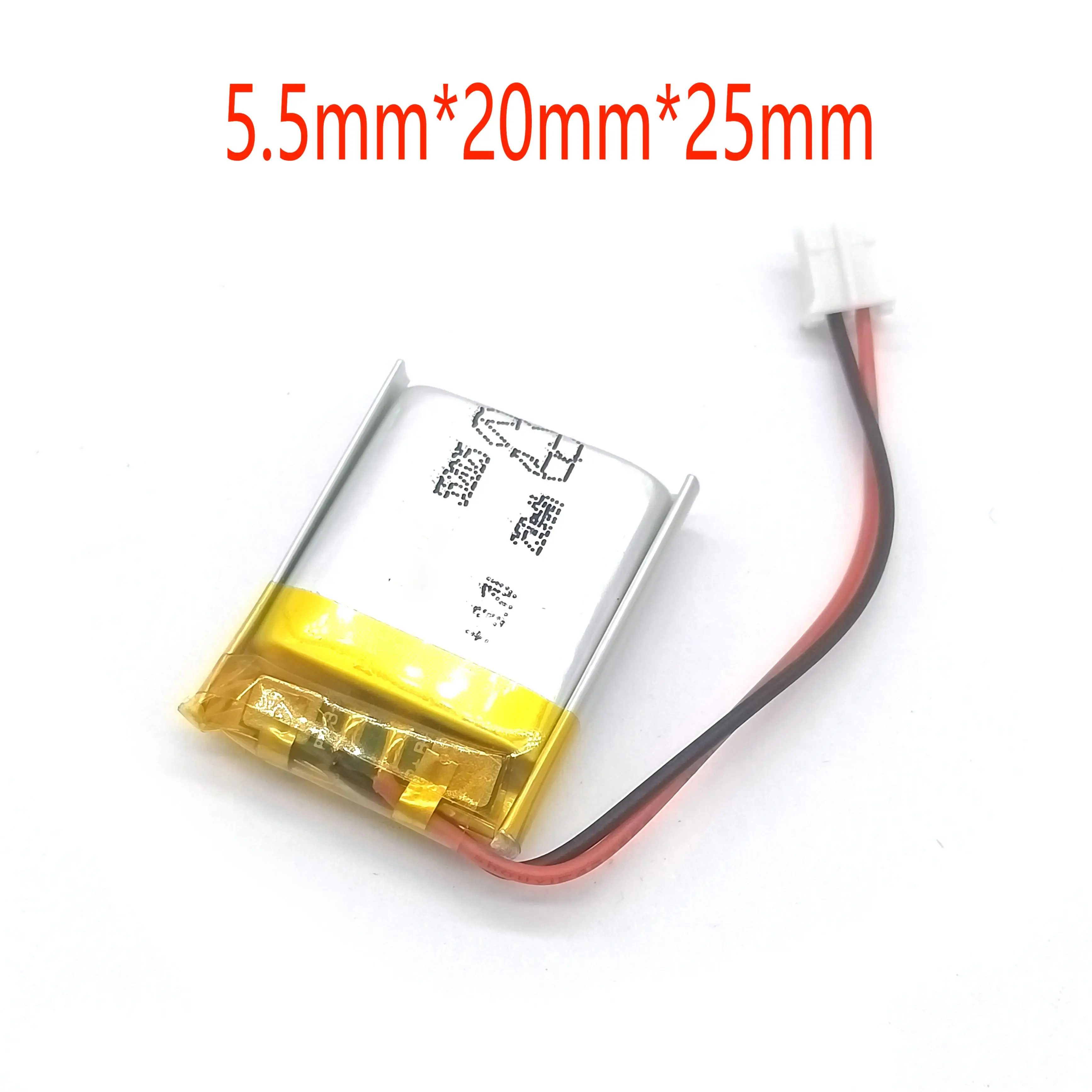 2/5/10/20 Pcs 3.7V 250mAh 552025 Lithium Polymer Ion Battery 2.0mm JST Connector