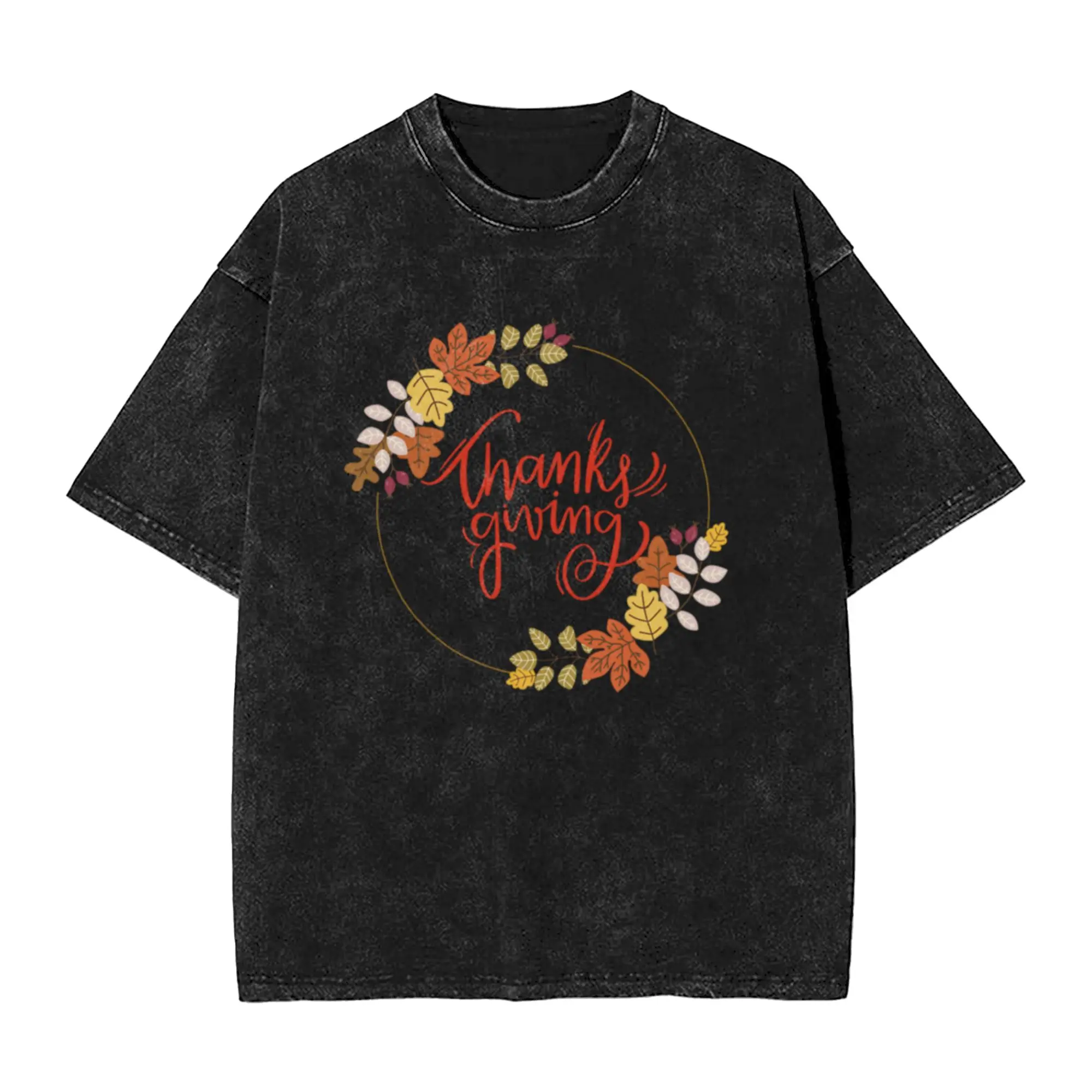 Thanksgivng eating team   happy hallo thanksmas greetings Cool A T-Shirt Oversized Short Sleeve Men's Women's Cotton Tees Tops