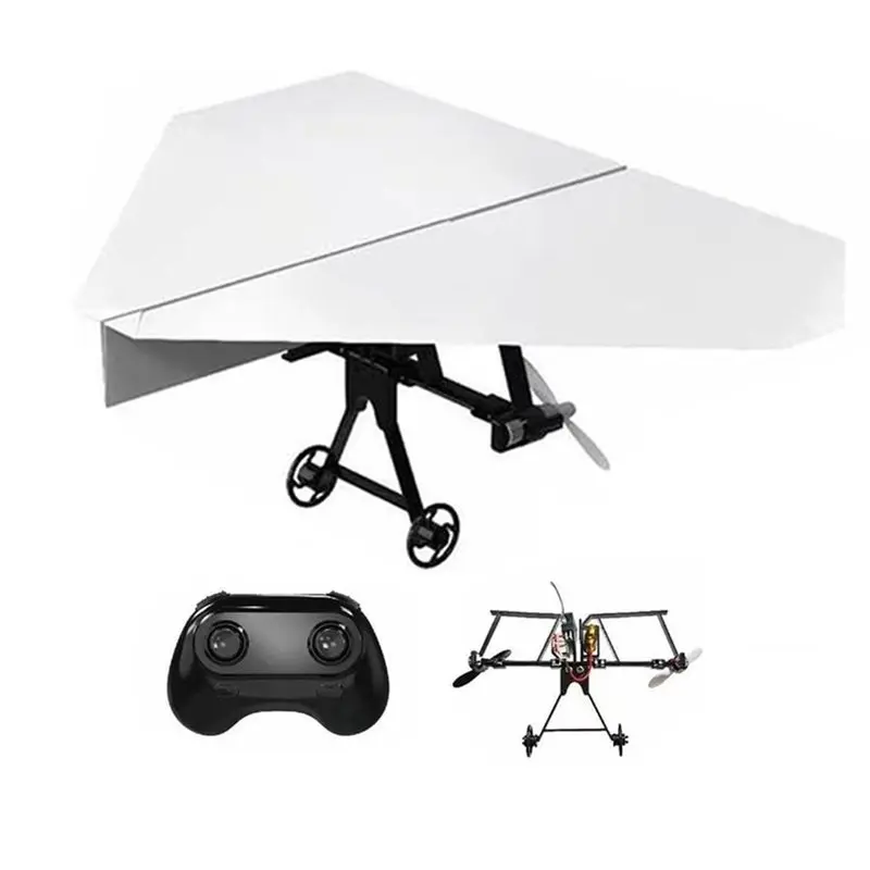AINY-DIY RC Paper Airplane Kit Plane With Gyro Stabilizer Aircraft For Boys Girls Backyard Park Beach Camping School
