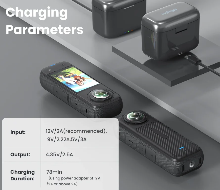 aMagisn For Insta360 X4 Battery Fast Charging Case Storage box charger accessories