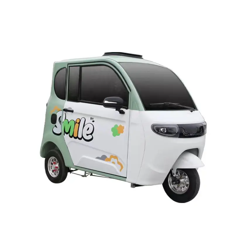 Hot Selling Closed Body Three Wheels Passenger Closed Electric Tricycle for Adults Commuting Children Electric Tricycle