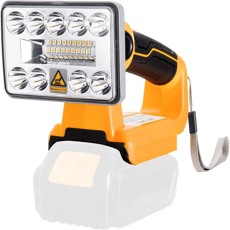 

Cordless LED Work Light Tool Lamp for Dewalt 18V 20V Li-ion Battery DCB205 Outdoor Electric Torch Flashlight Spotlight