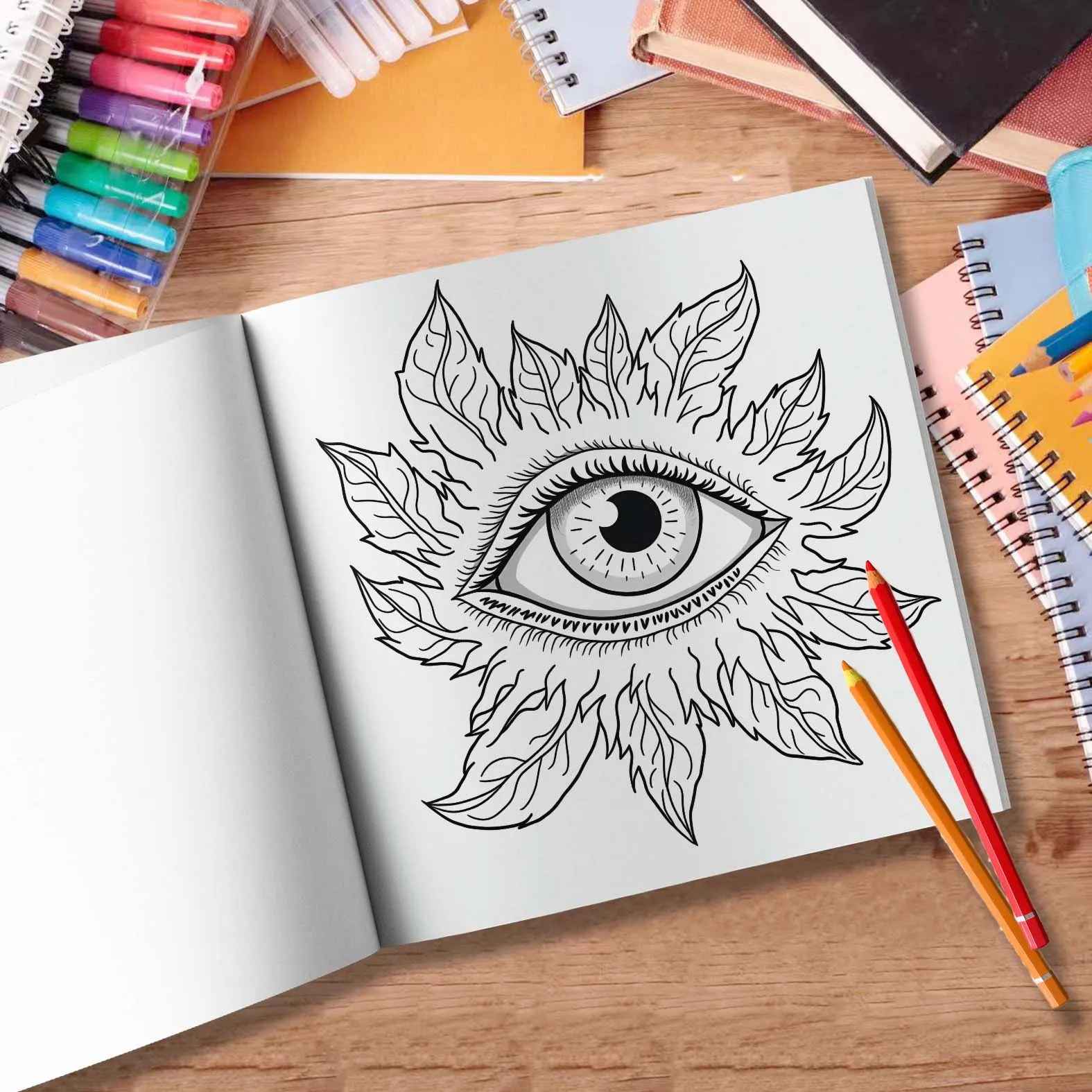 Magic Eye Coloring Book 24 Pages Adult Picture Book Creative Relaxation Ideal Gift For Children's Holiday Birthday Party