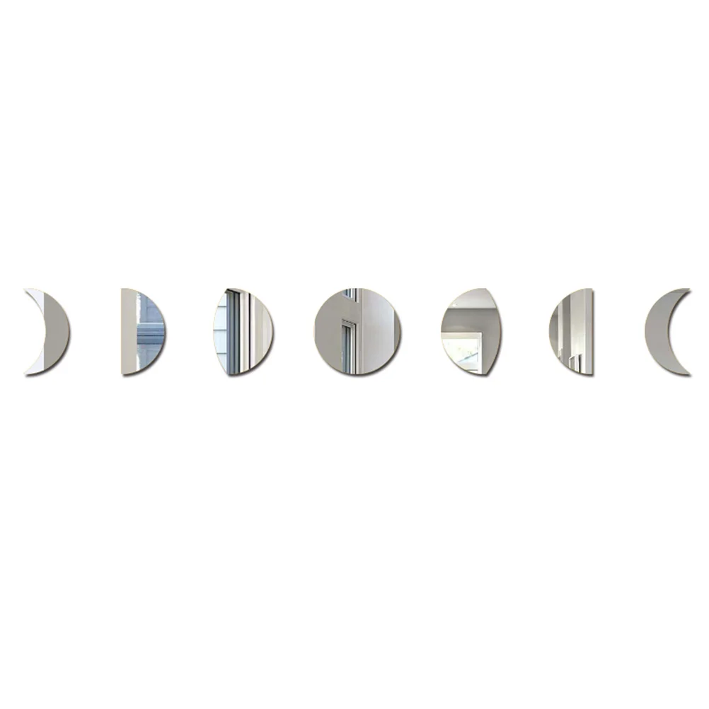 

Moon Mirror Acrylic Moon Mirror Kit Wall Decor for Bedroom Living Room Smooth Surface Kit Home Decoration Gift