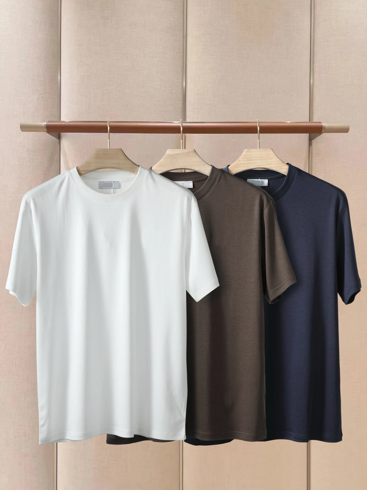 

LigentlemanBC Cotton round Neck Short Sleeve Men's T-shirt Casual Summer Fashion Urban Style Standard Fit Pure Cotton Tee