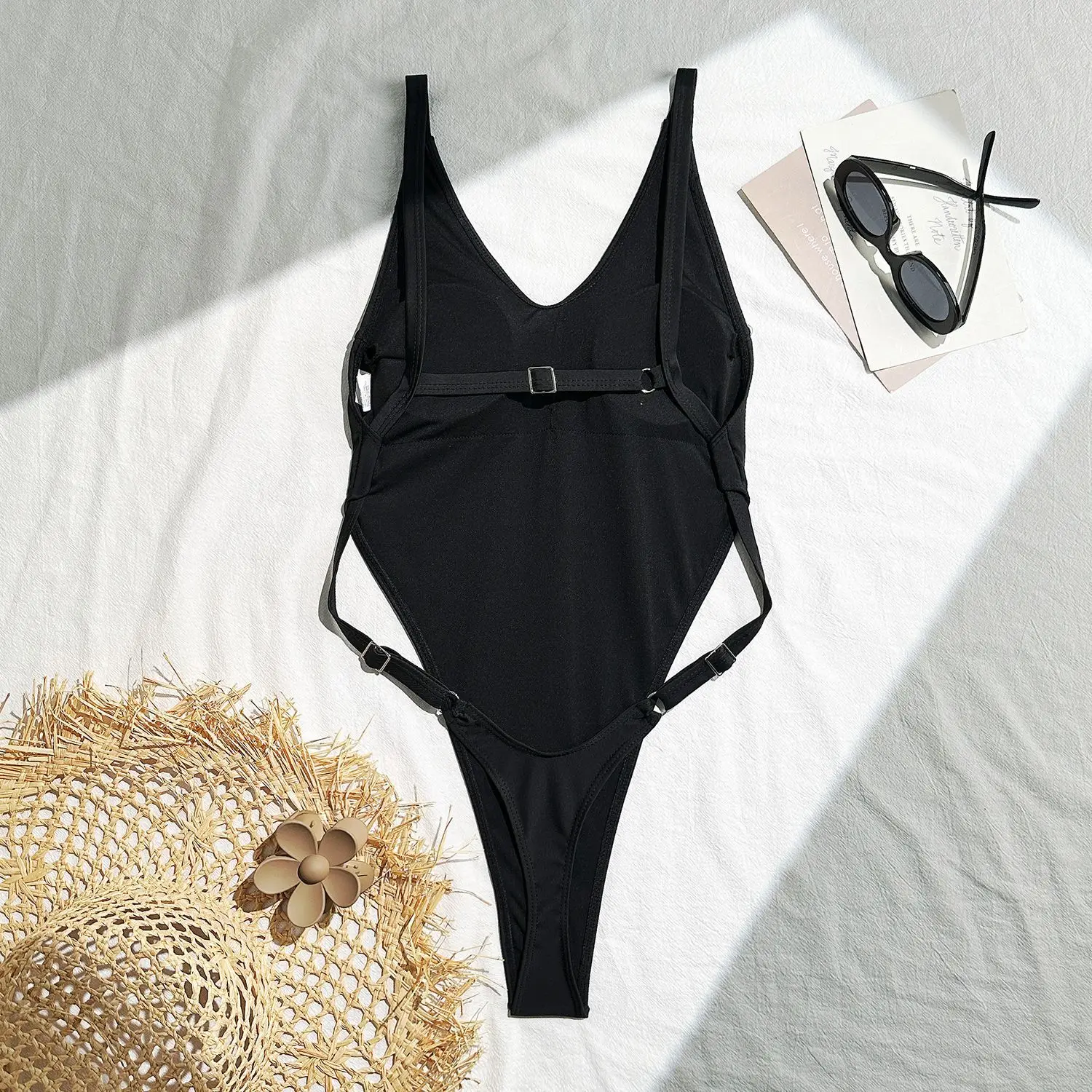 Sexy tanga simples maiôs uma peça sem costas biquínis femininos roupa de banho roupas de praia bodysuits tankini trikini