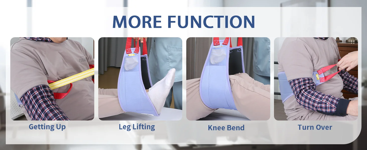 Ehucon Manual Transfer Sling Easy Lifting Belt für ältere Menschen, behinderte Menschen mit Griffen, bewegt sich vom Bett, Rollstuhl-Umzugspflegeprodukte – Detail 1