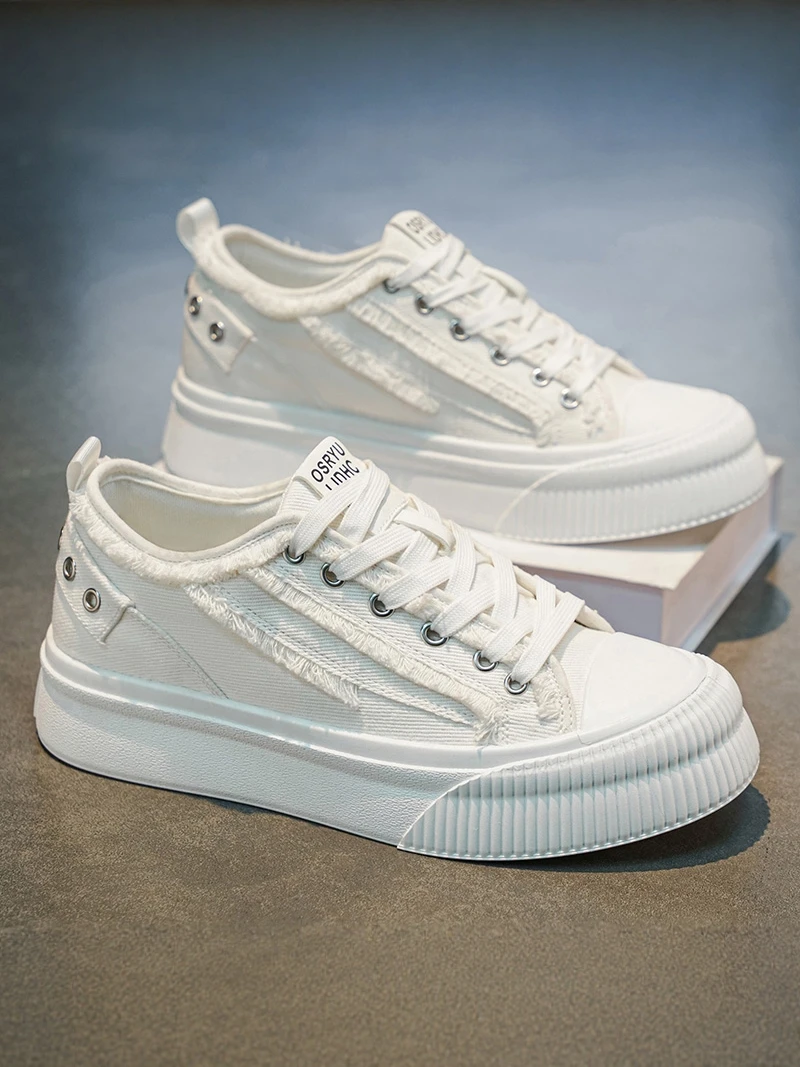 Low-Top Men's Canvas Shoes 2026 New Style Summer Casual Versatile Thick Bottom Korean Version Trendy Shoes for Teenagers