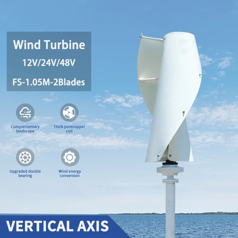 

For Home Wind Turbine 8KW Wind Generator Vertical Axis Maglev Plant High Voltage 12V 24V 8000W With Hybrid Controller