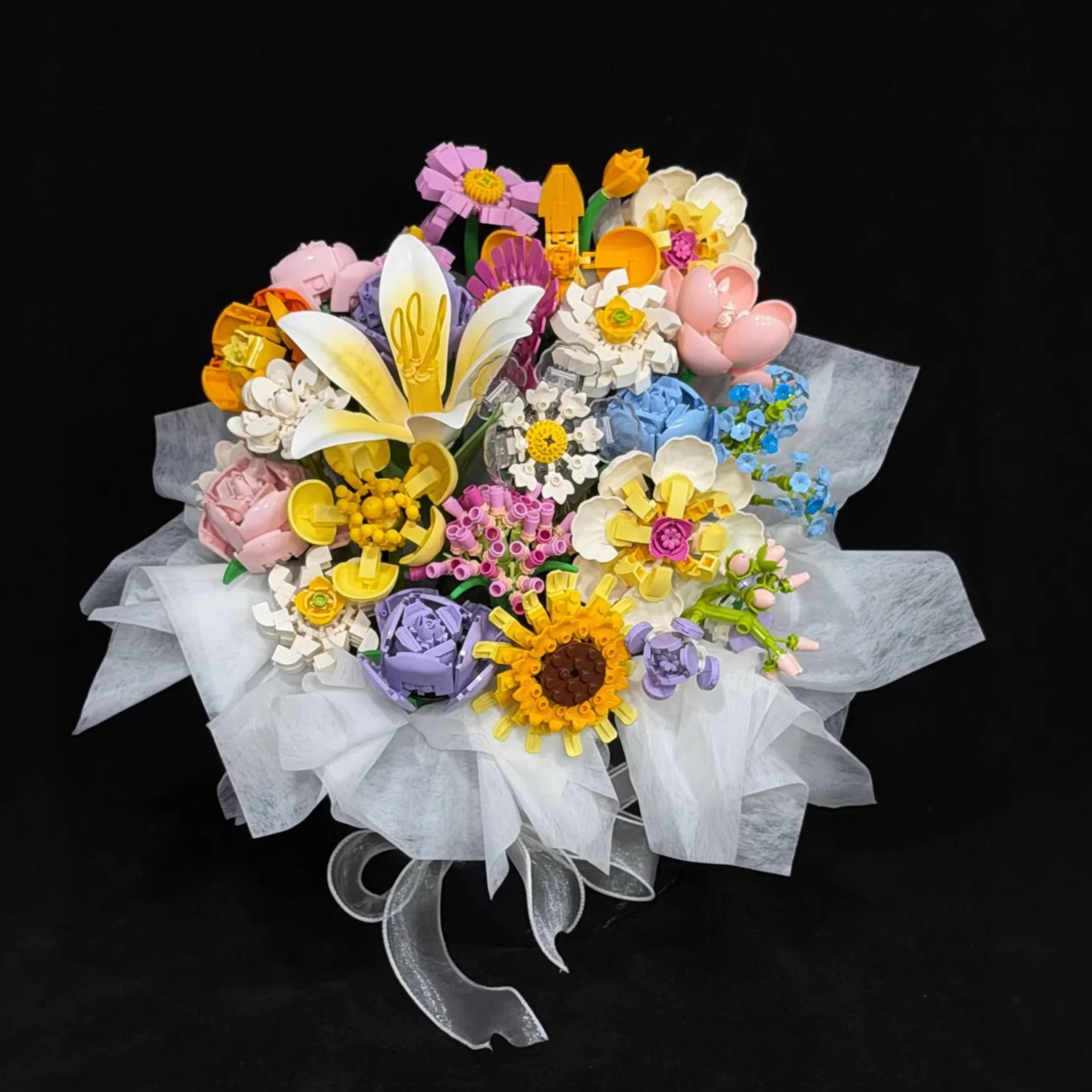 

Модель цветочного букета: Лилия, Матьероны, Роза. Конструктор для создания вечных цветов. Декор для дома и рабочего стола. Подарок для девочек. Детская игрушка.