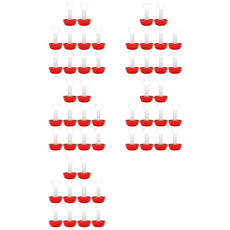 

【ФИРИТНО!】50 шт., поилка для птицы и курицы, подвесные чашки, автоматические поилки для цыплят, питьевой фонтанчик для фермы, аксессуары