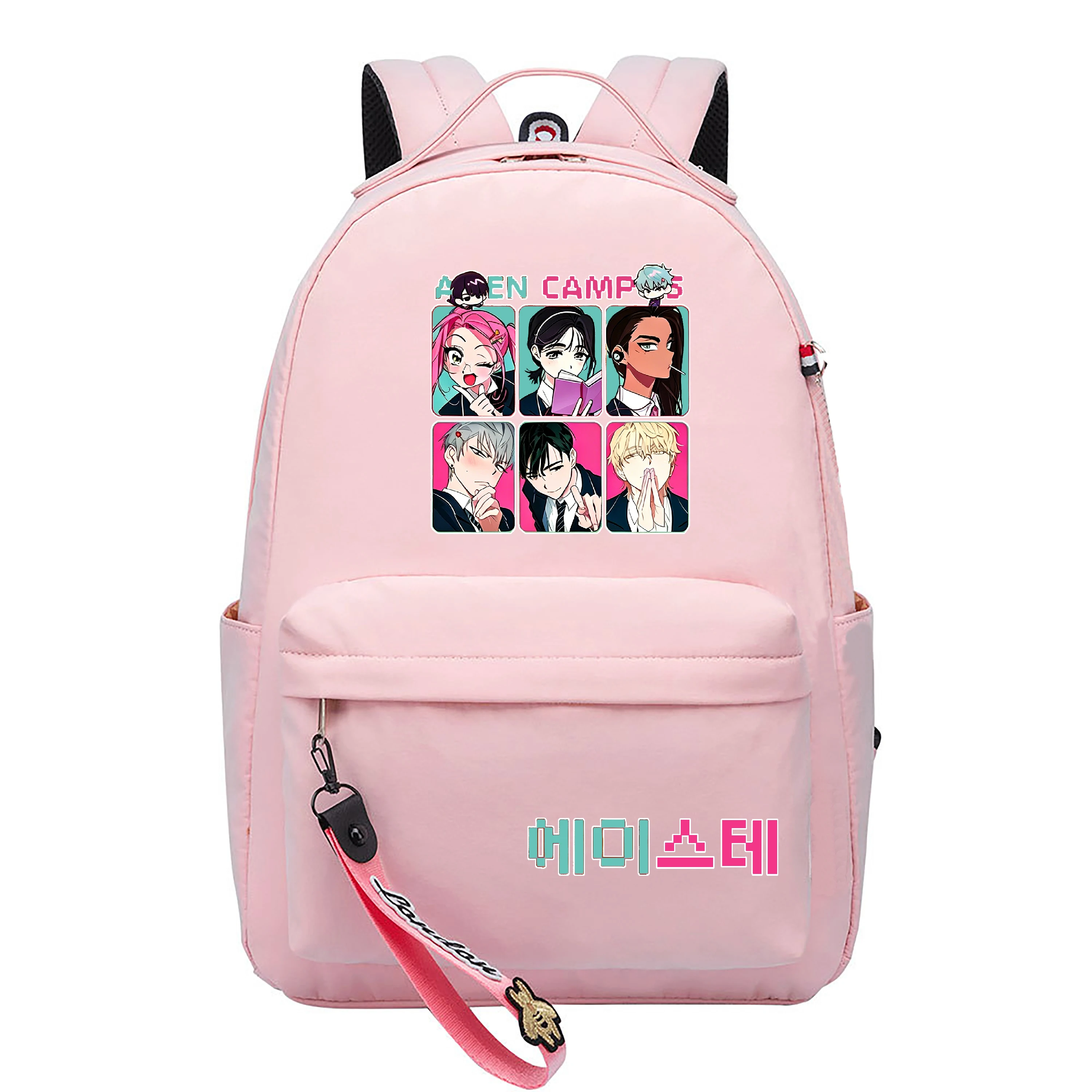 Anime ALIEN STAGE Girls Backpacks Pink School Bag Women Cartoon Bookbag Small Laptop Bagpack Teenagers Students Casual Daypack