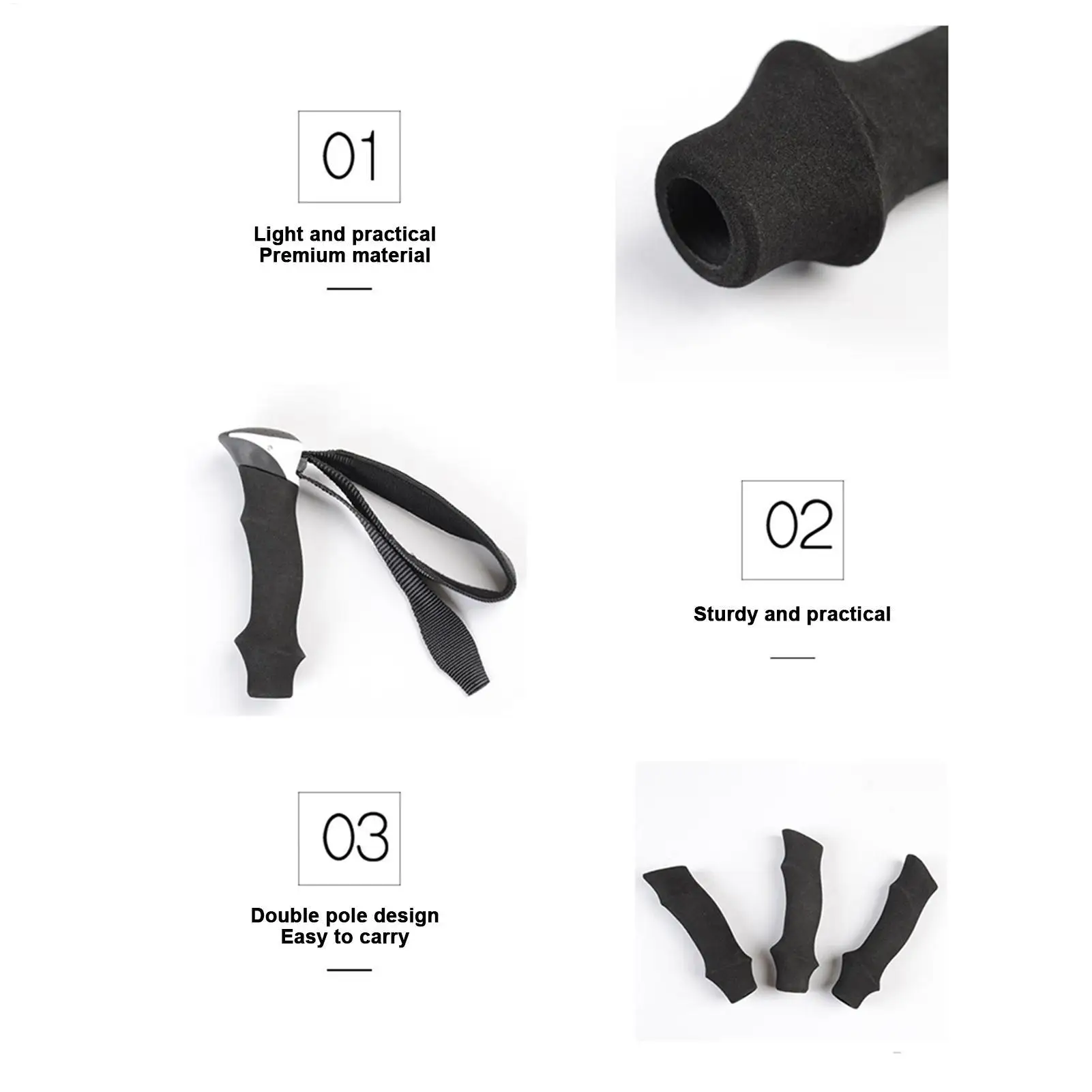 Handle Grip Outdoor Poles EVA Foam Ski Soft Handle Sweat-Absorbent Grip Outdoor Sports Accessories for Mountaineering