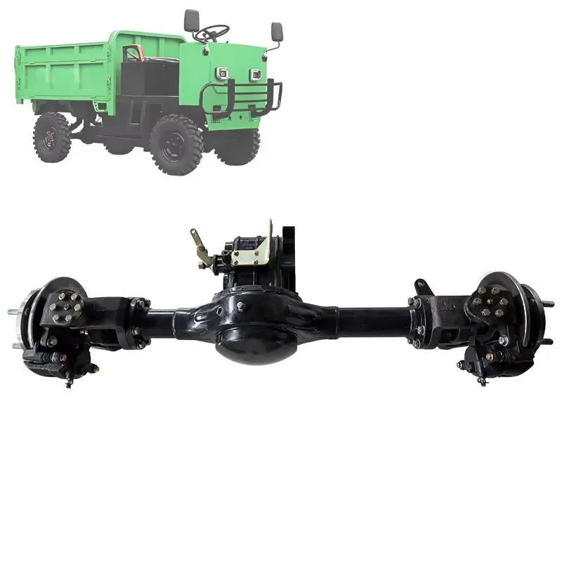For 1300mm Disc Brake Drive Steer Axle 5 Hole 110mm Chuck Gear Ratio 1:15:30 4 Wheel Load Limit 3T Motor Not Included