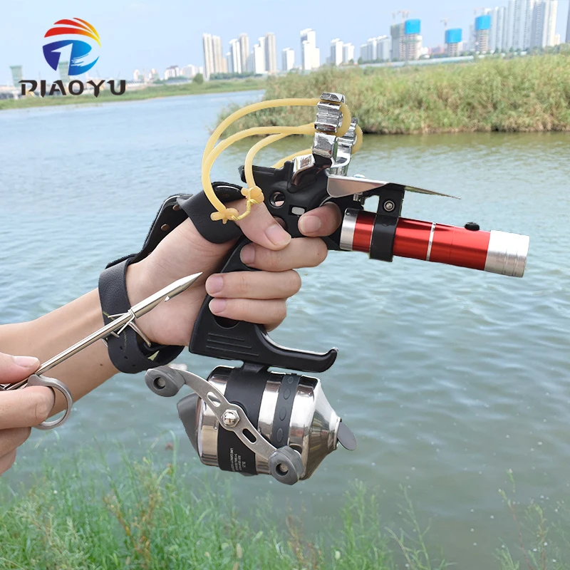 

High-precision Fishing Slingshot Set Big Power Hunting Catapult Suit Outdoors Fishing Compound Bow Catching Fish Tools New