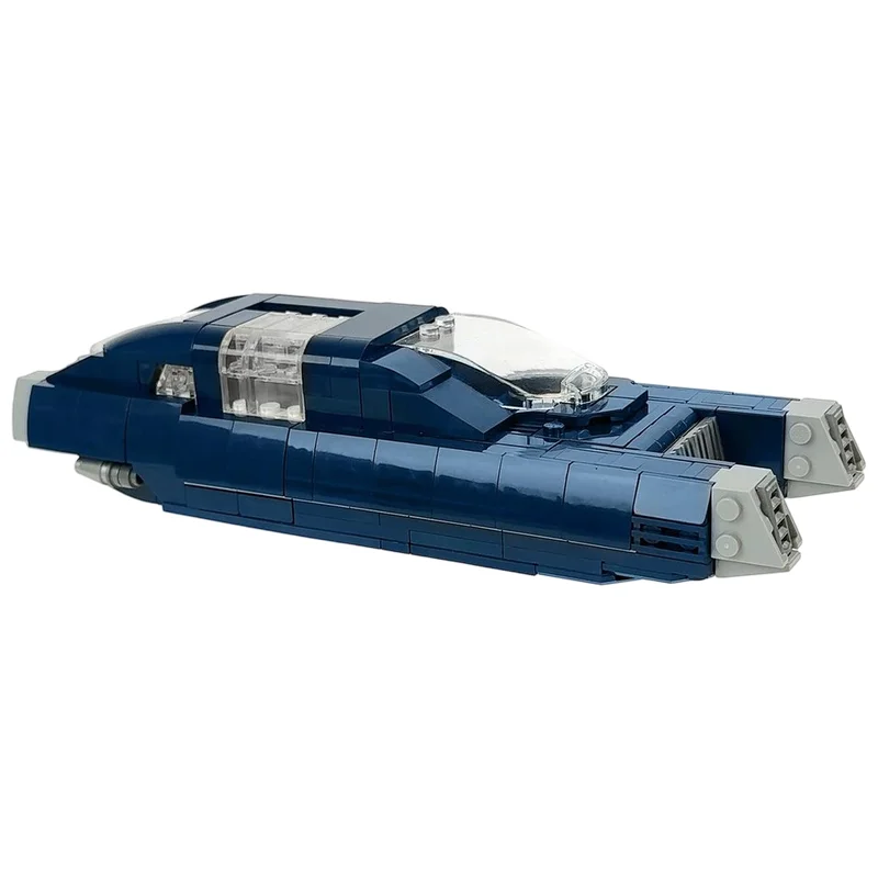 Futuristic Luxury Hover Limo Speeder MOC Building Blocks Sci-Fi Government Vehicle DIY Assembly Brick Desktop Collectible