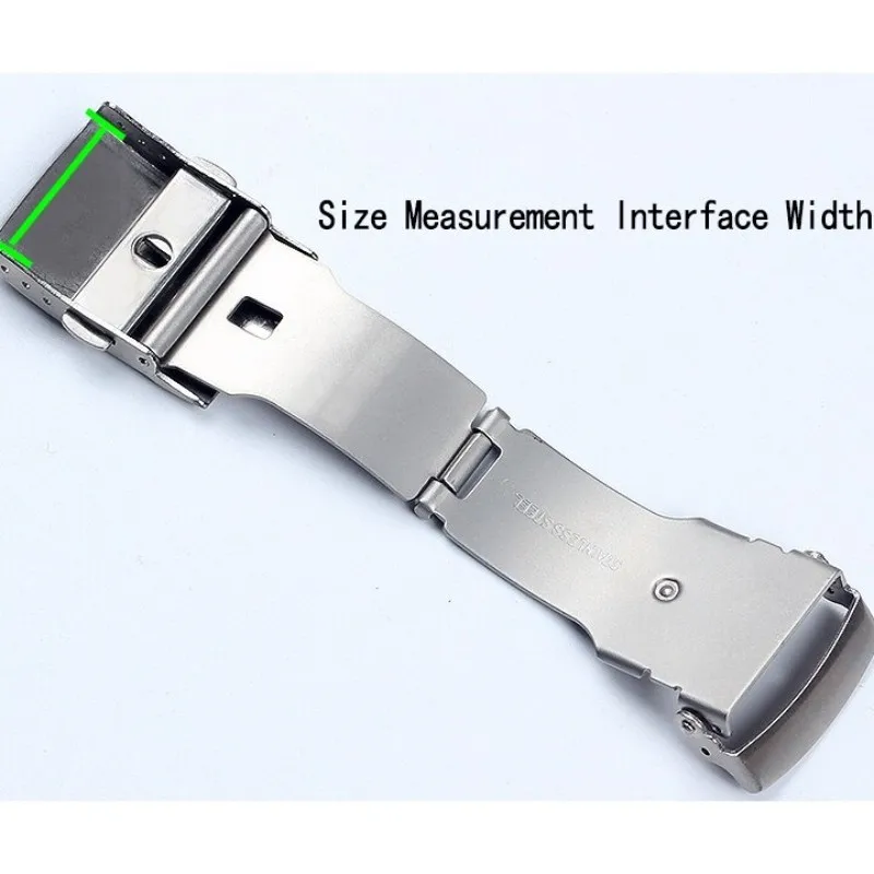 16mm 18mm 20mm 22mm 24mm Stainless Steel Watch Band Pin Buckle for  Watch Folding Buckle Double Press Silver Watch Accessories