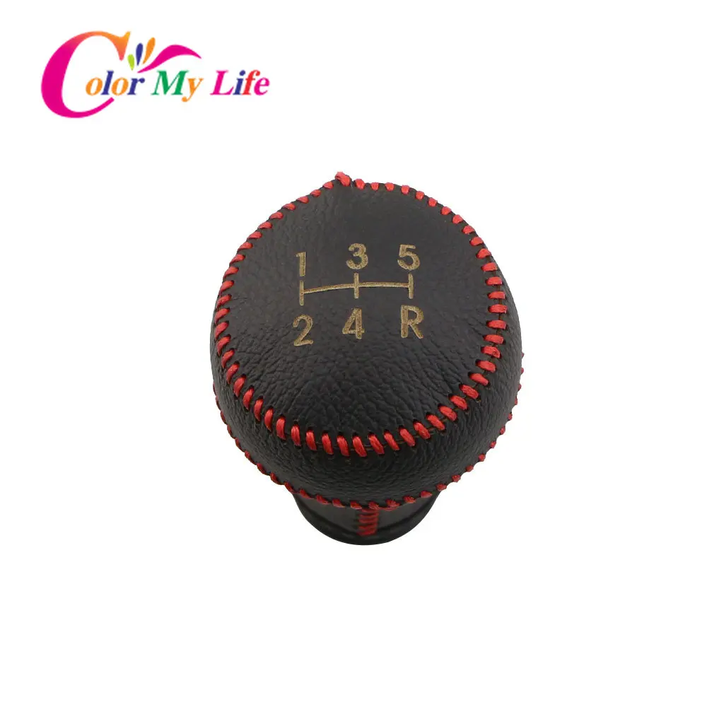 Leather Car Gear Head Shift Knob Cover for Peugeot 106 206 306 307 308 406 605 for Citroen Xsara Xantia Saxo C2 C4 Picasso