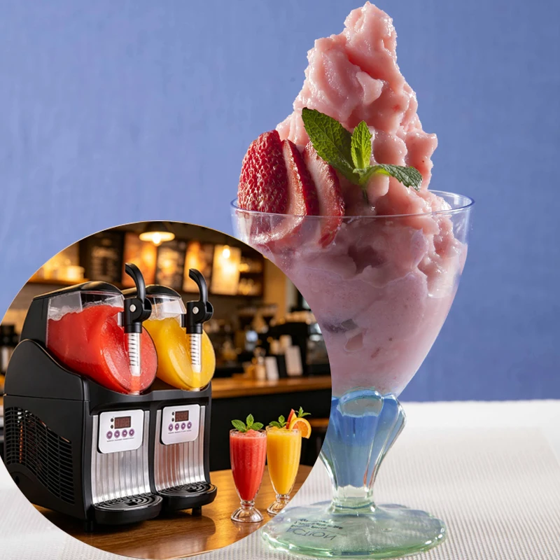 Slushie Machine and Ice Shaver with Automatic Mixing for Soda, Cocktails and Margaritas - Easy & Safe Use - Black