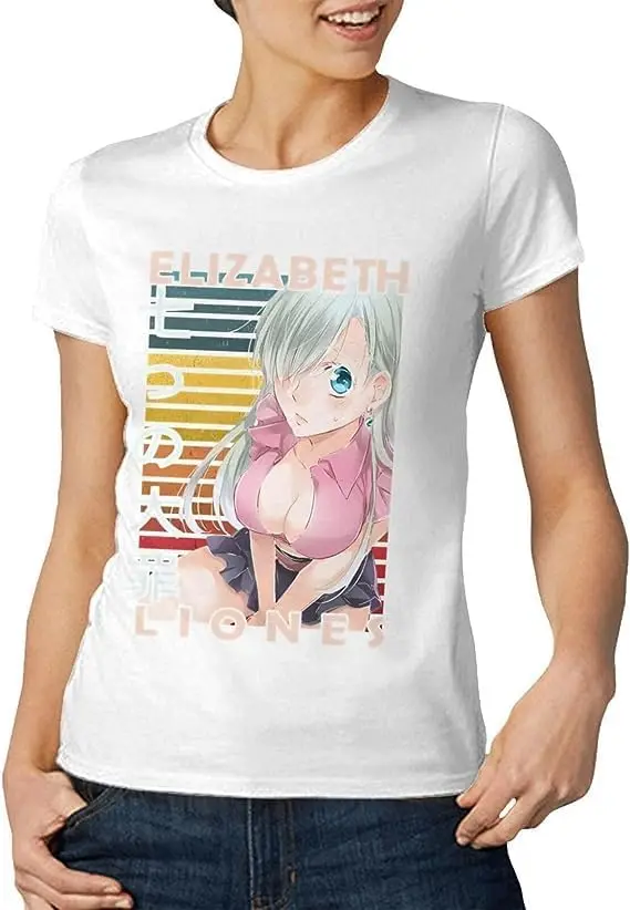 The Anime Seven Deadly Sins Shirt Women's Fashion Short Sleeve Cotton T Shirts Quick Dry Pattern Custom Tee Tops Black