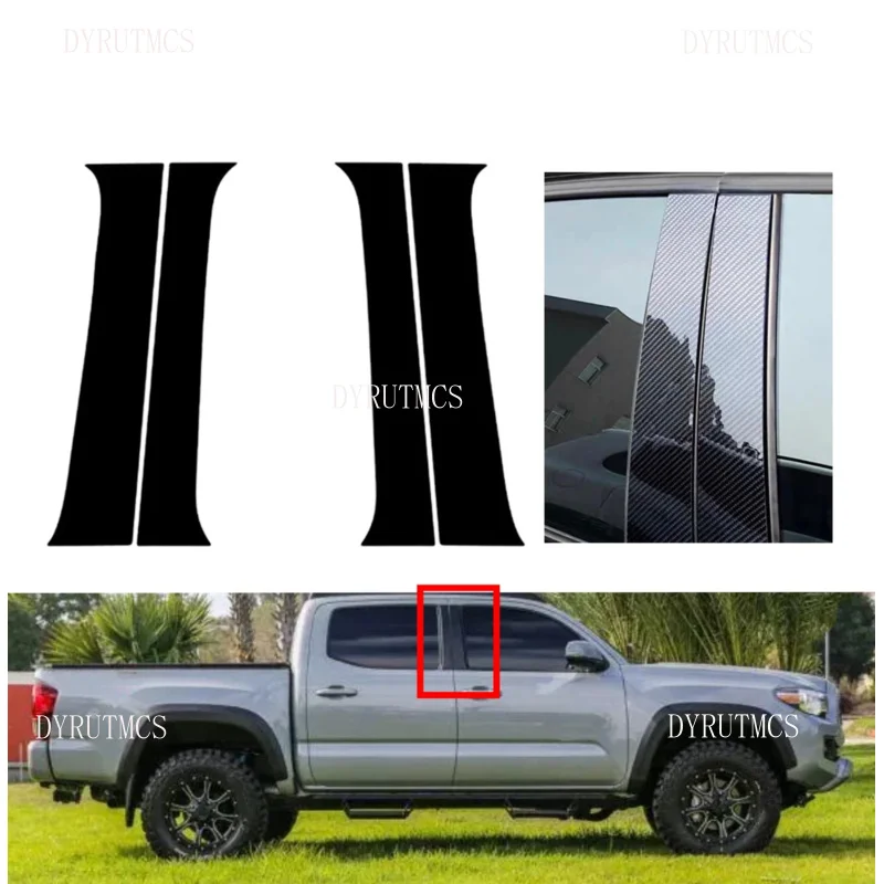 

Глянцевые черные стойки для Toyota Tacoma 2016 2017 2018 2019 2020 2021 2022 2023