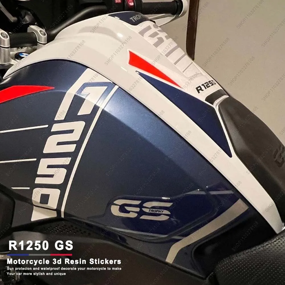 

Motorcycle Accessories Fuel Tank Pad Protector Covers Waterproof 3D Resin Stickers for BMW R1250 GS 40TH ANNI/ Trophy 2021 2022